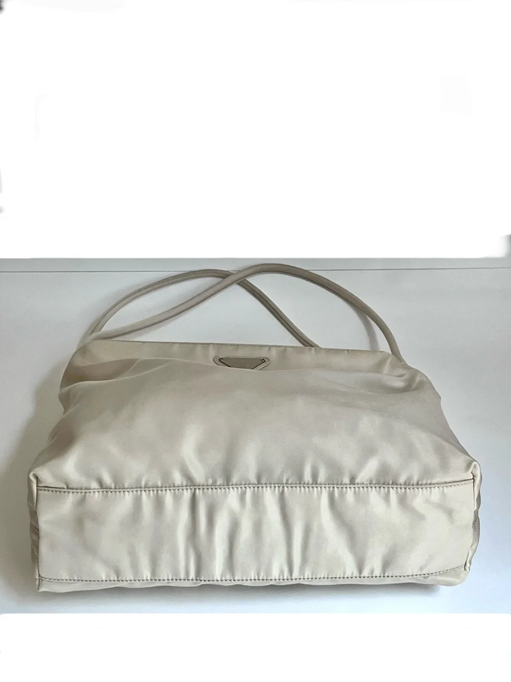 Vintage Prada | Tessuto Nylon | Medium Tote Bag | Cream Beige Ivory